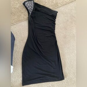 Allen B. By Allen Schwartz Black Strapless Dress